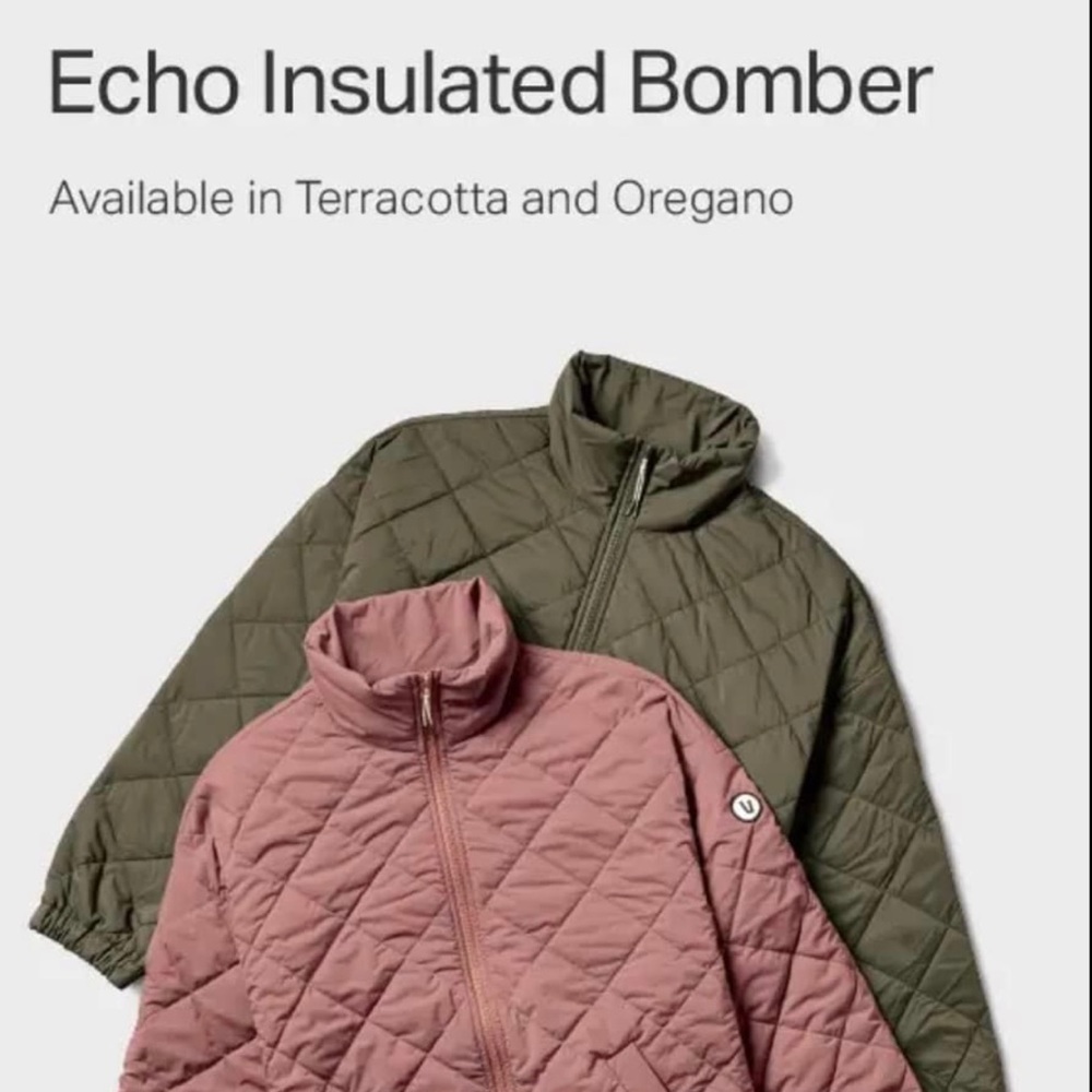 Vuori - NWOT - Echo Bomber Jacket. Terracotta color. Size small.
